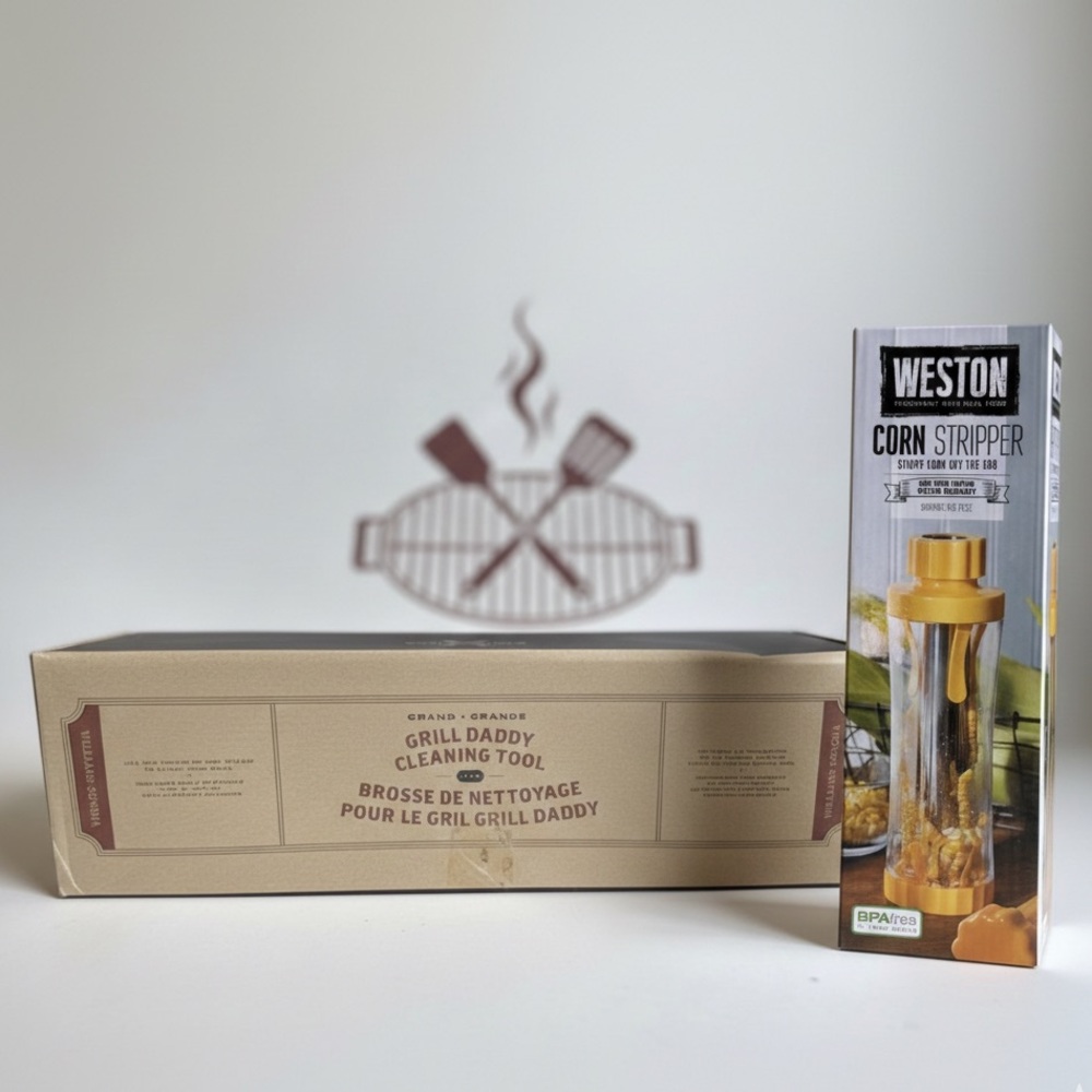 NEW Grill Daddy Grand Cleaning Tool & Weston Corn Stripper Bundle – BBQ Set